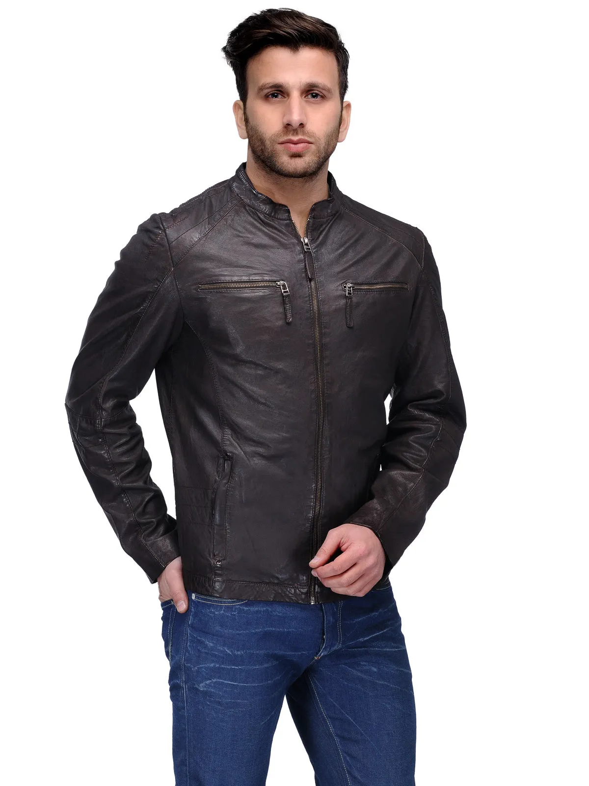 Teakwood Men's Brown Leather Jackets