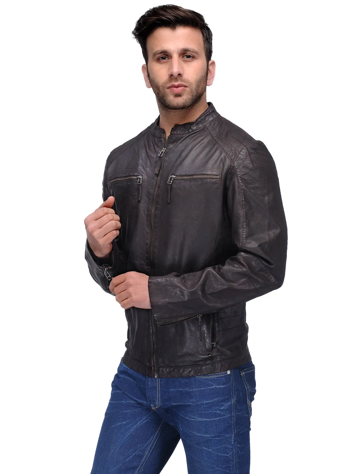 Teakwood Men's Brown Leather Jackets