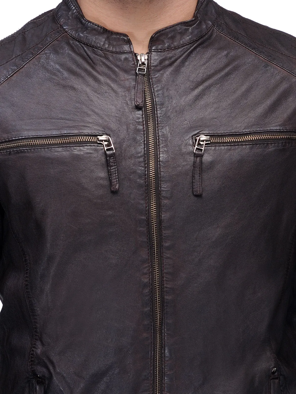 Teakwood Men's Brown Leather Jackets