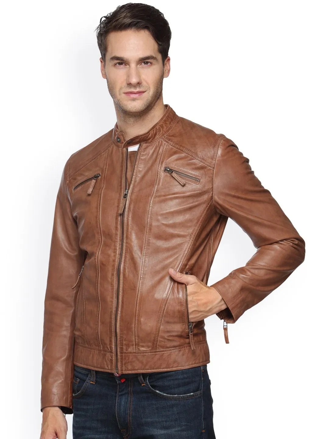 Teakwood Men's Tan Leather Jackets