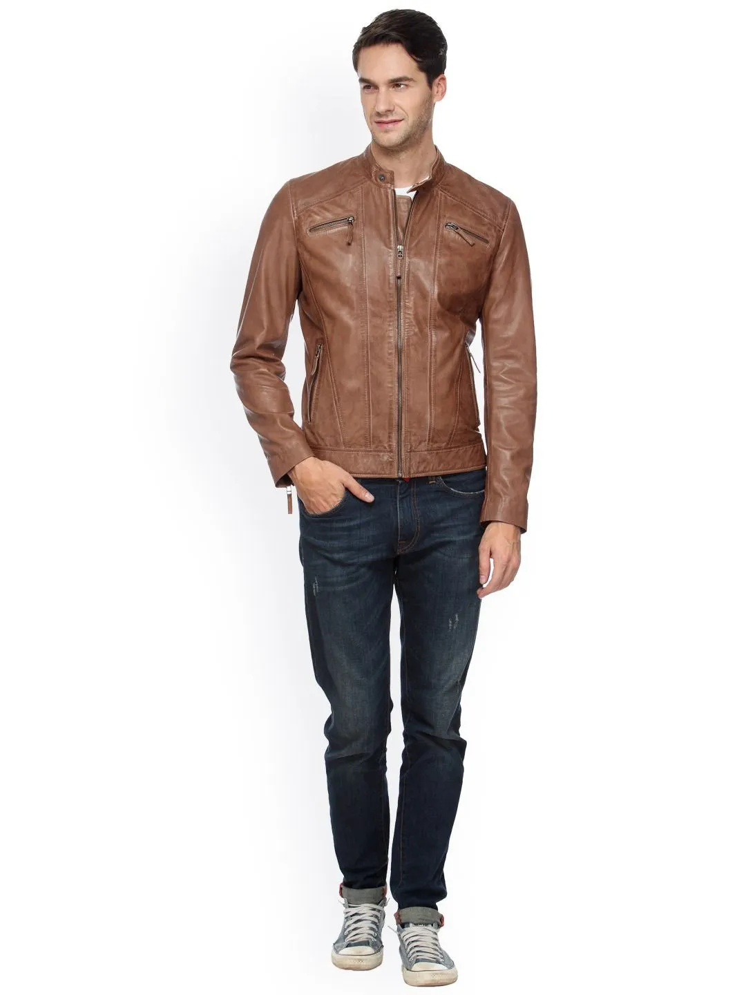 Teakwood Men's Tan Leather Jackets