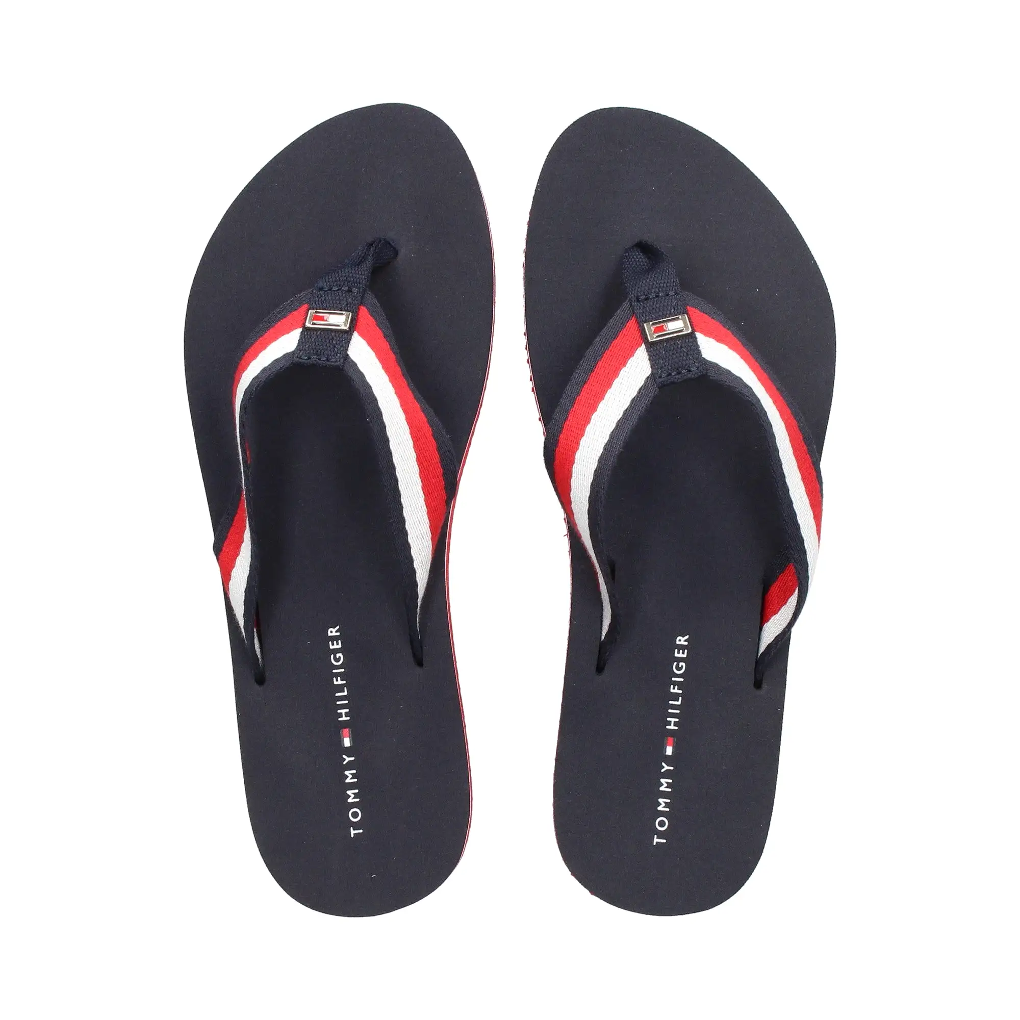 TOMMY HILFIGER Corporate Beach Sandal Navy/Red/White