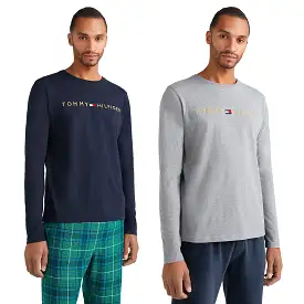 Tommy Hilfiger 'Gold Logo' Long Sleeve Lounge T-Shirt