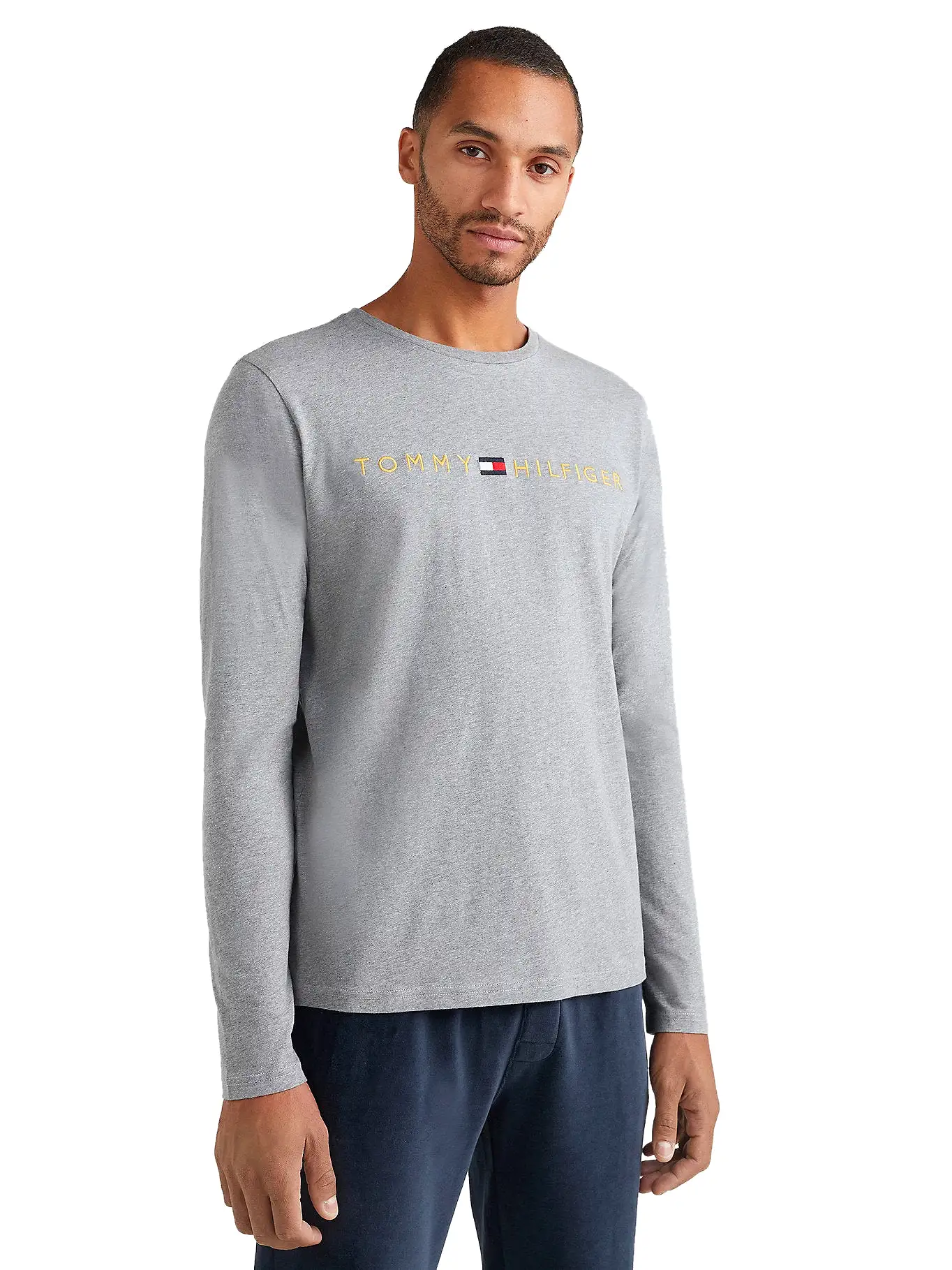 Tommy Hilfiger 'Gold Logo' Long Sleeve Lounge T-Shirt