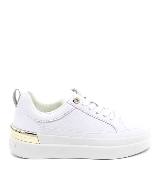 TOMMY HILFIGER Lux Court Monogram Trainer White