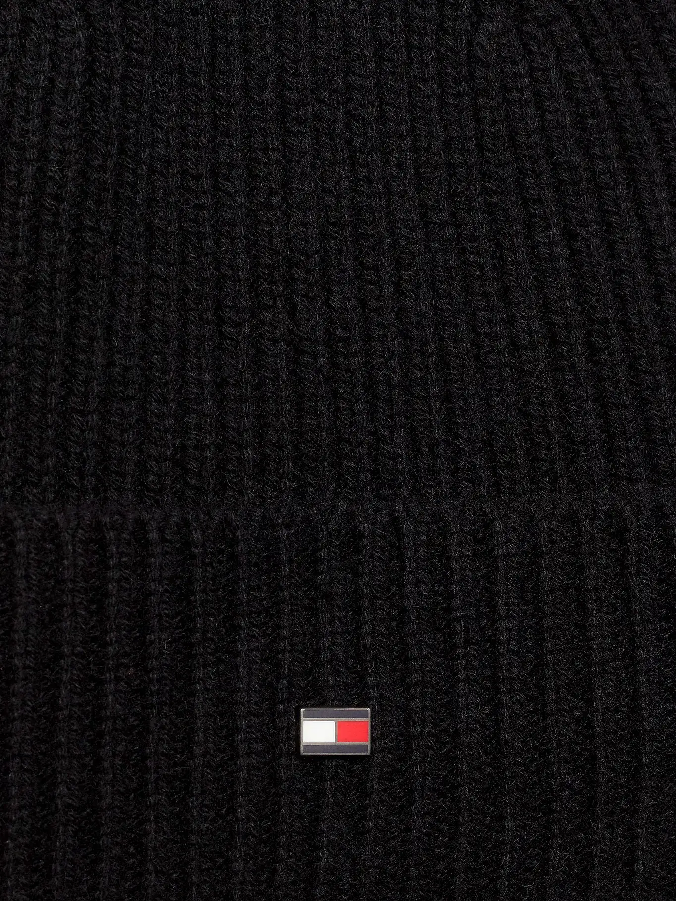 Tommy Hilfiger Mens Knit Cashmere Plaque Beanie Hat