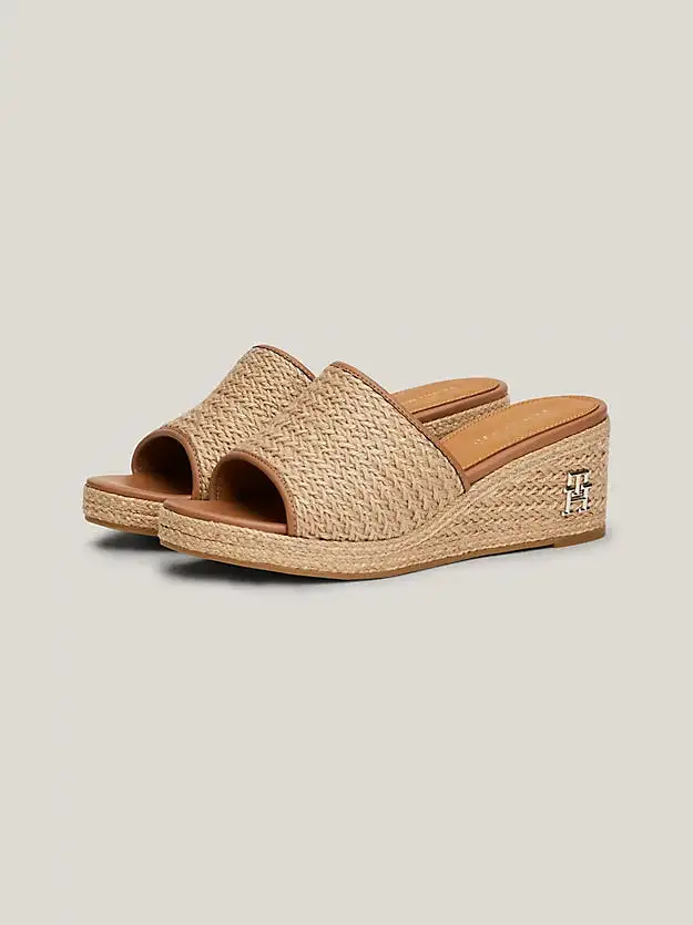 TOMMY HILFIGER  Wedge Espadrille Mule Sandals