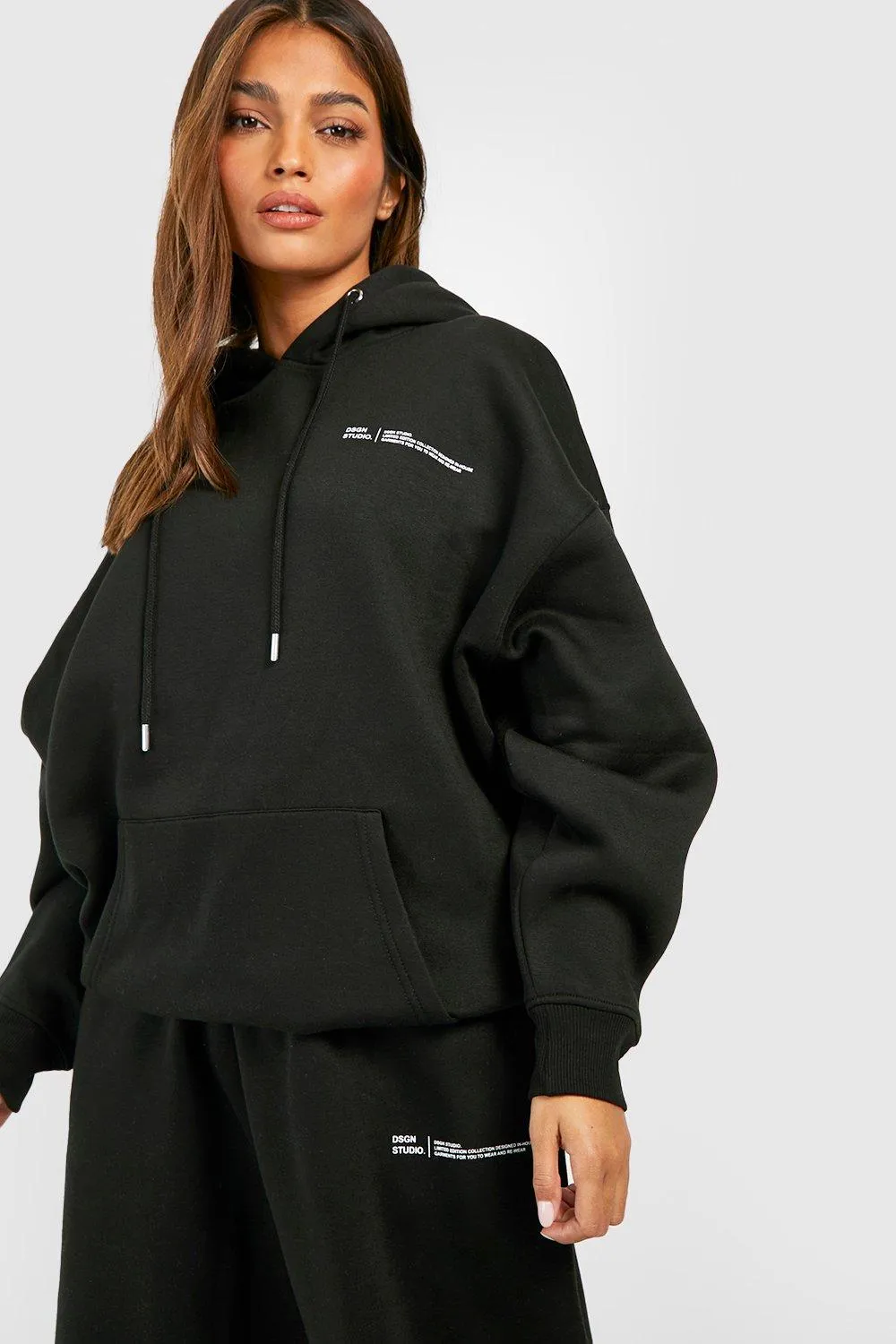 Tracksuits | Dsgn Studio Text Slogan Hooded Tracksuit | boohoo