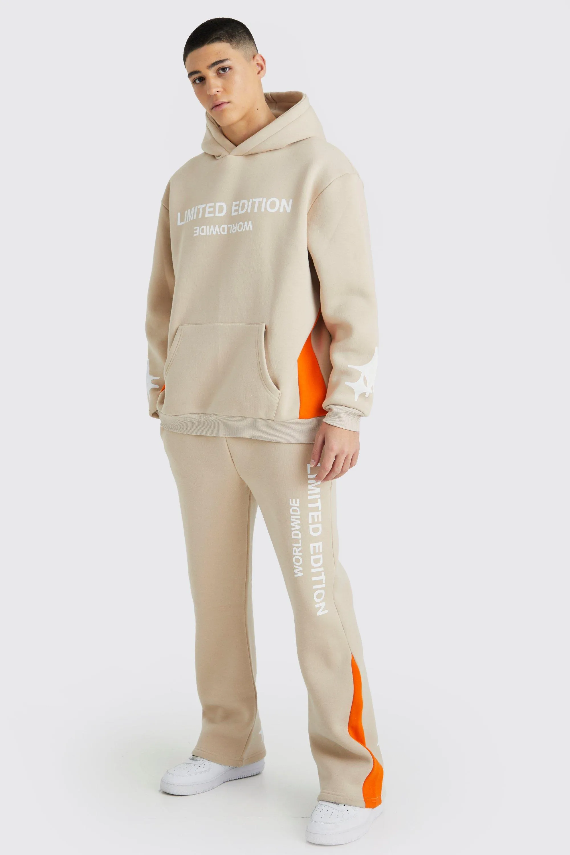 Tracksuits | Limited Oversized Hooded Gusset Tracksuit | boohooMAN