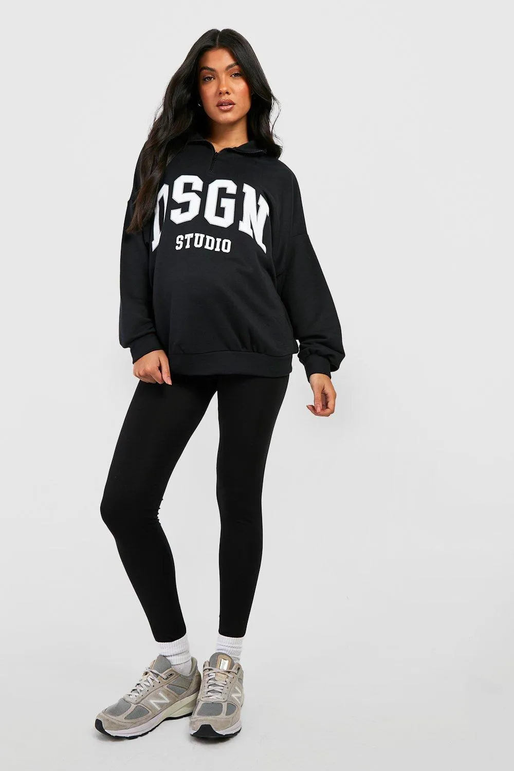 Tracksuits | Maternity Dsgn Studio Half Zip Sweatshirt Legging Tracksuit | boohoo