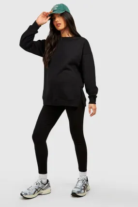 Tracksuits | Maternity Side Split Sweatshirt & Legging Set | boohoo