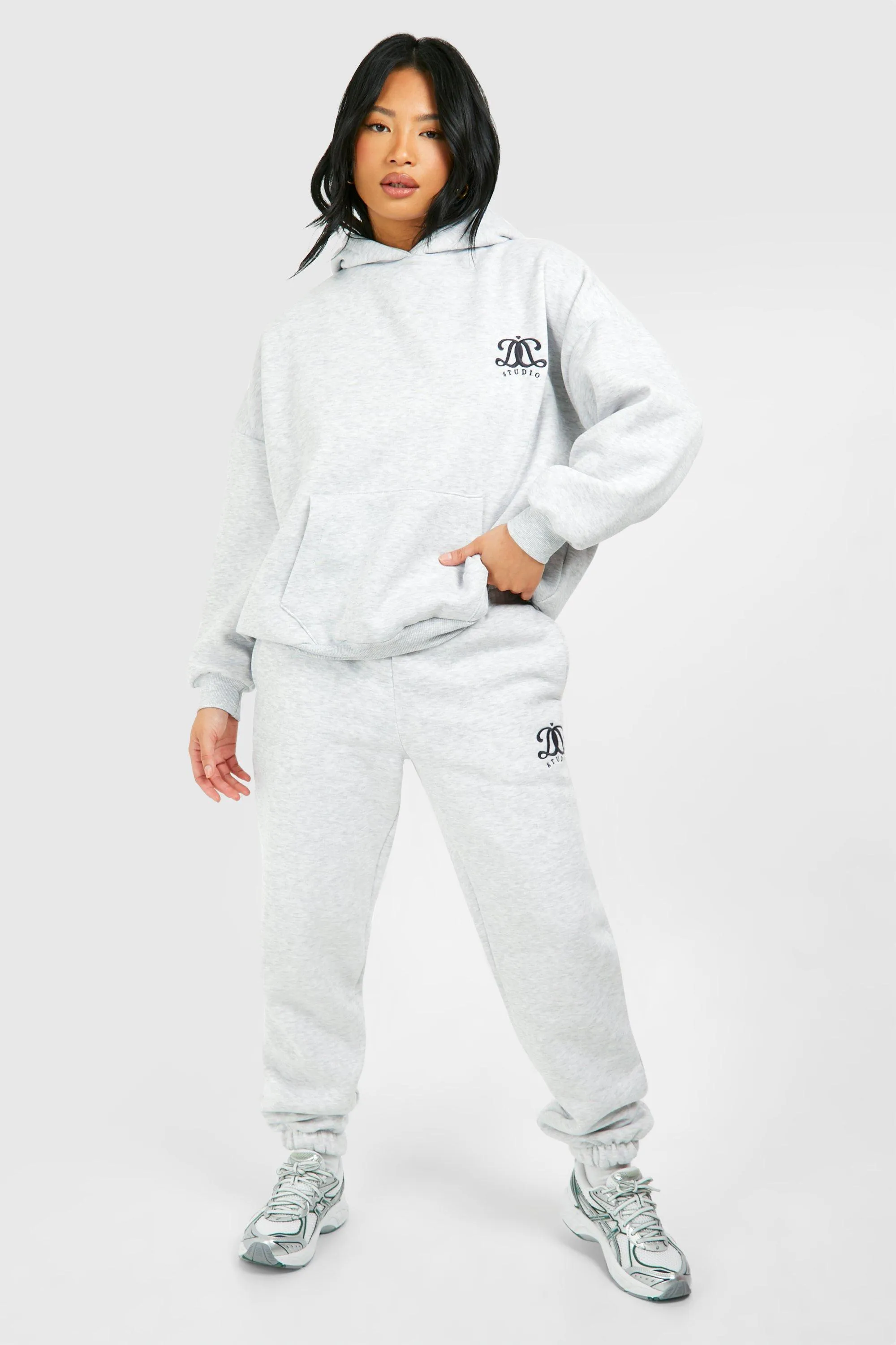 Tracksuits | Petite Dsgn Embroidered Tracksuit | boohoo