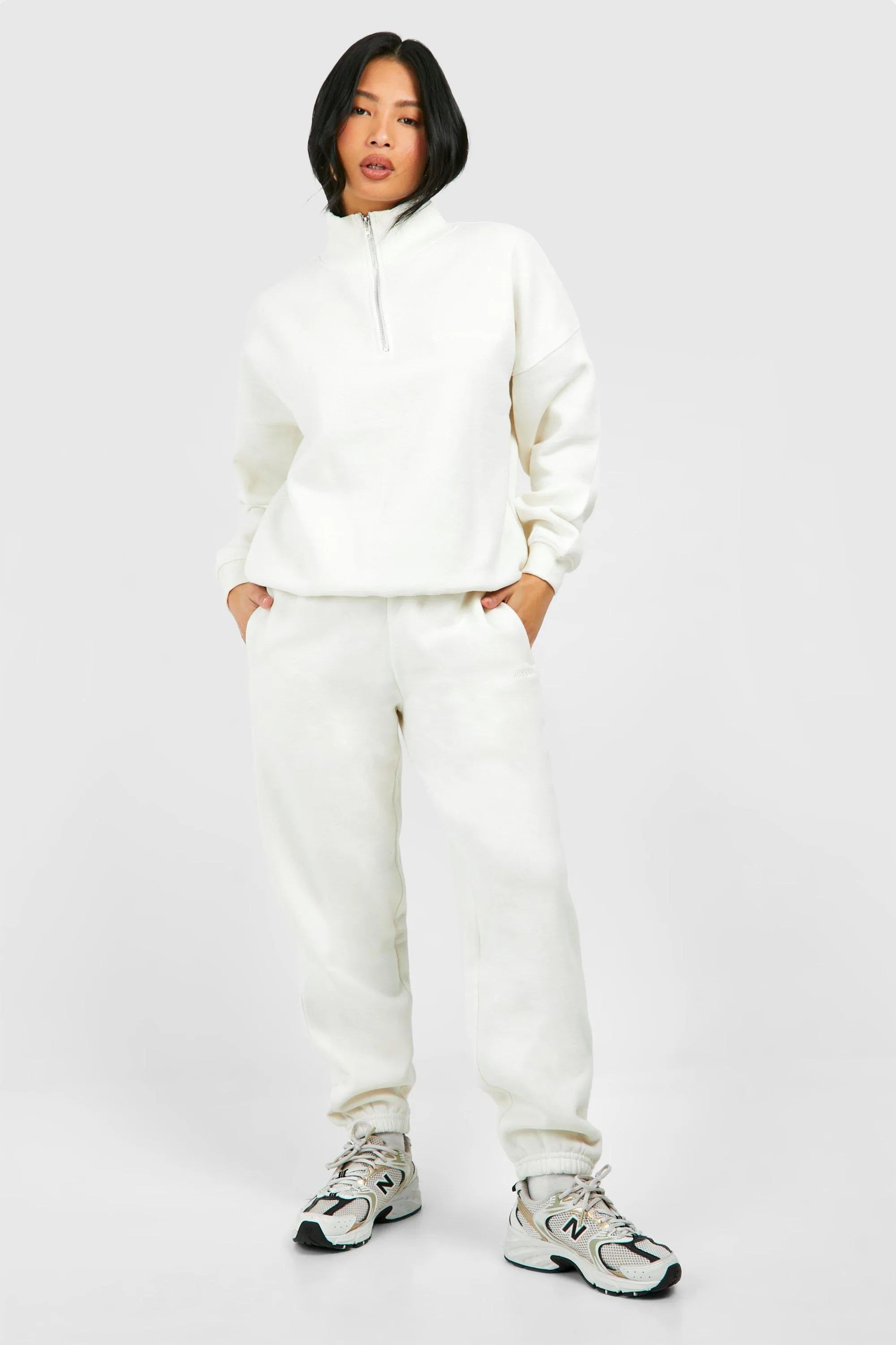 Tracksuits | Petite Half Zip Tracksuit | boohoo