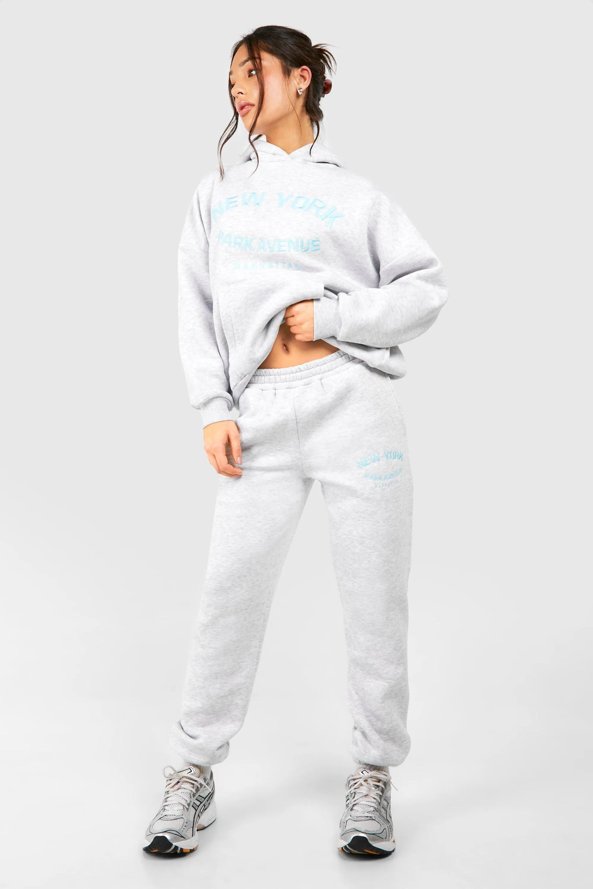 Tracksuits | Petite New York Embroidered Tracksuit | boohoo