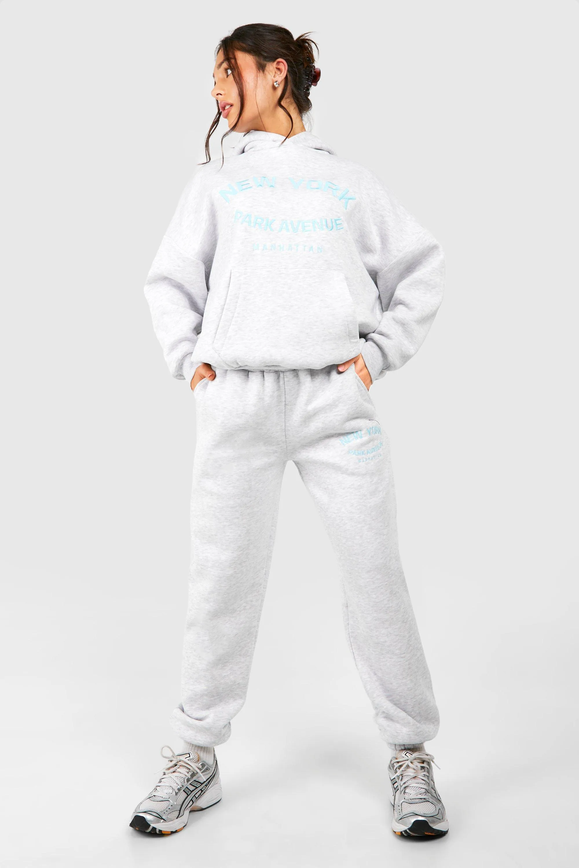 Tracksuits | Petite New York Embroidered Tracksuit | boohoo