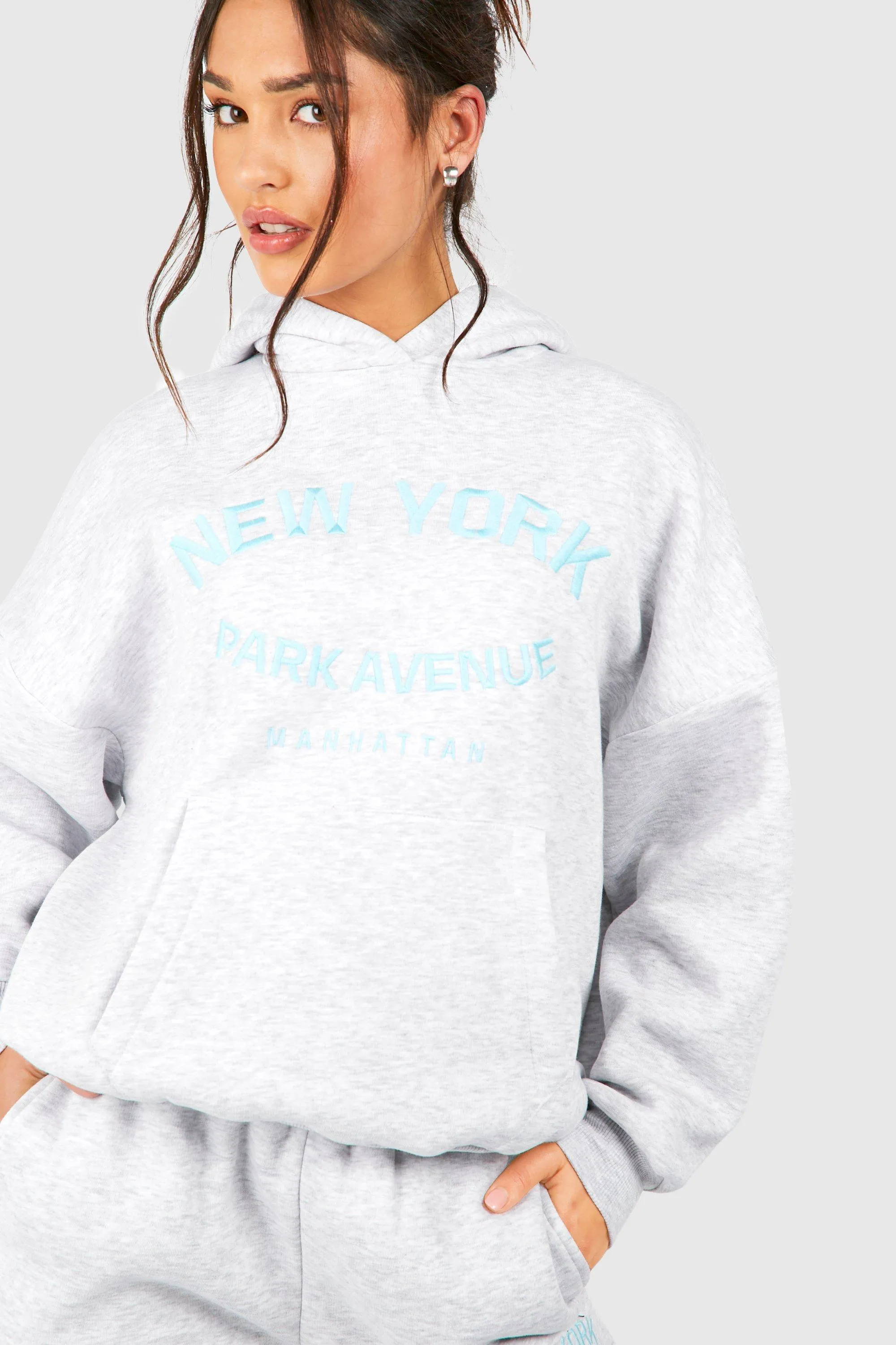 Tracksuits | Petite New York Embroidered Tracksuit | boohoo