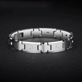 Tungsten Carbide Bracelet with Cubic Zirconia