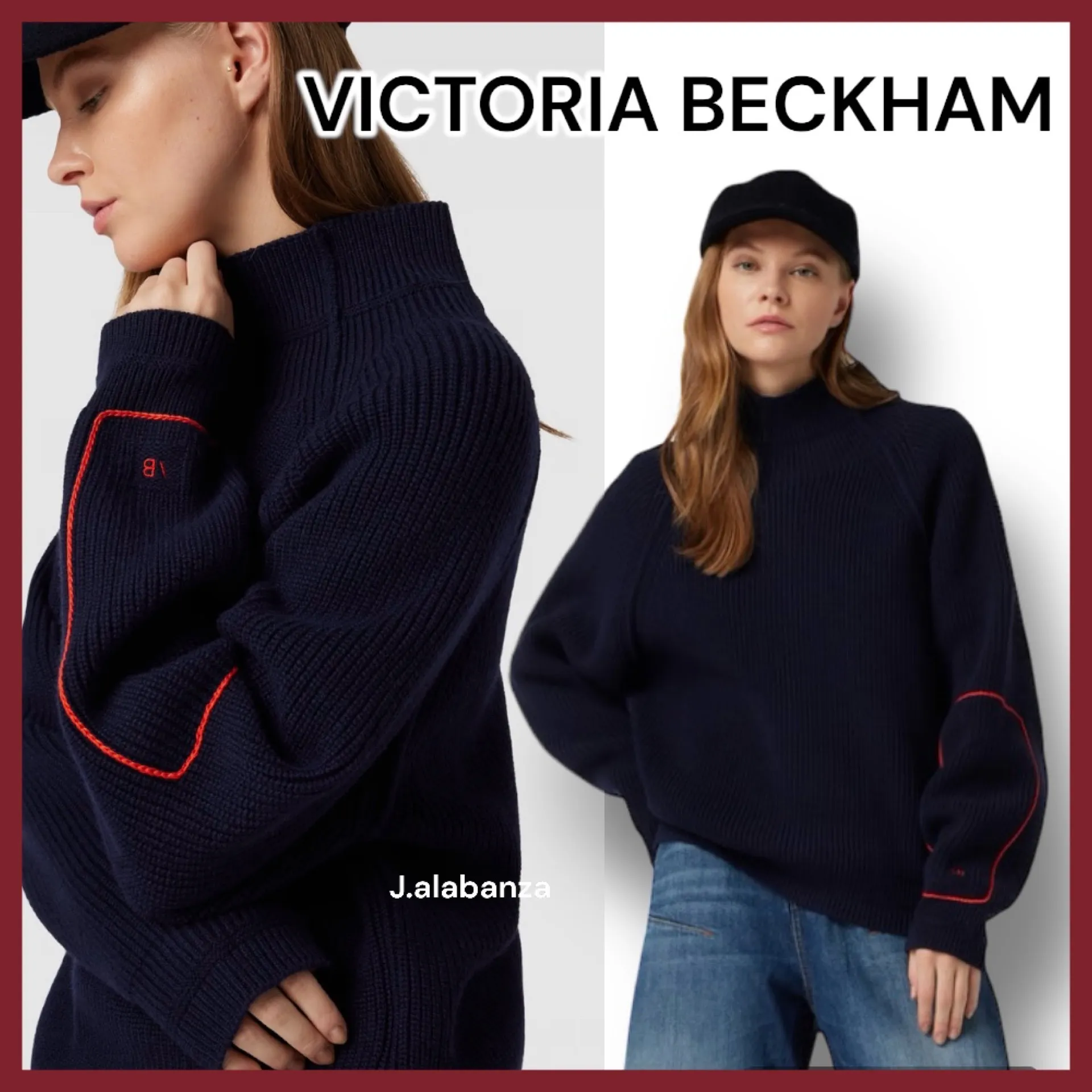 Victoria Beckham  |Casual Style Wool Long Sleeves Plain High-Neck