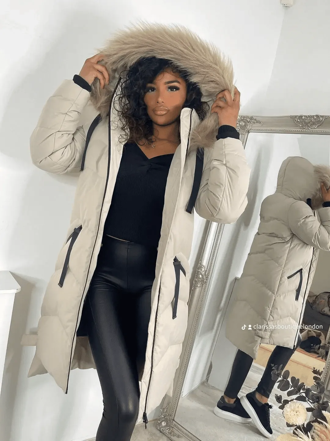 Vixen Fur Hooded Padded Coats Regular price