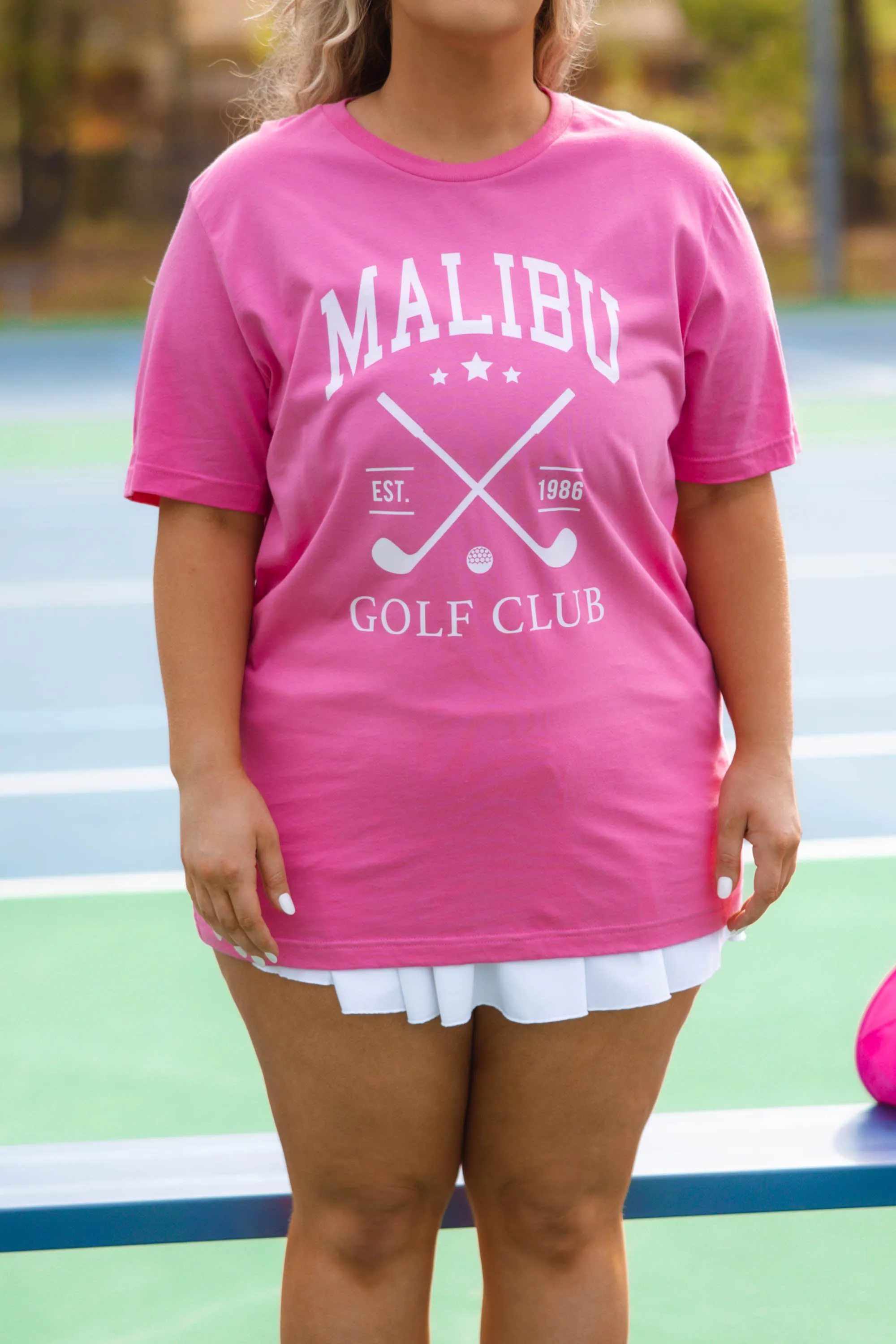 When In Malibu Tee, Charity Pink