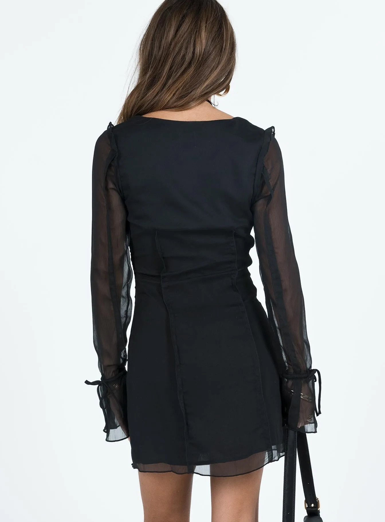 Zahn Long Sleeve Mini Dress Black