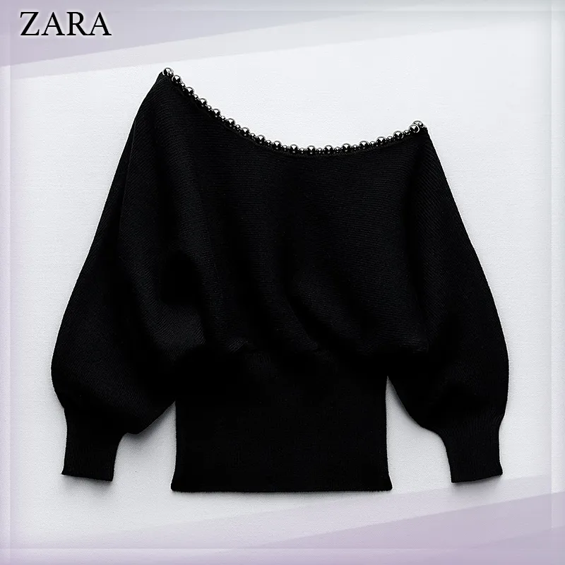 ZARA  |Casual Style Elegant Style V-neck & Crew neck