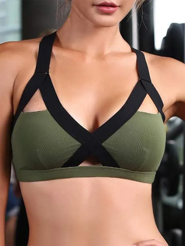 ZASUWA Female Hollow Gathered Sports Bras