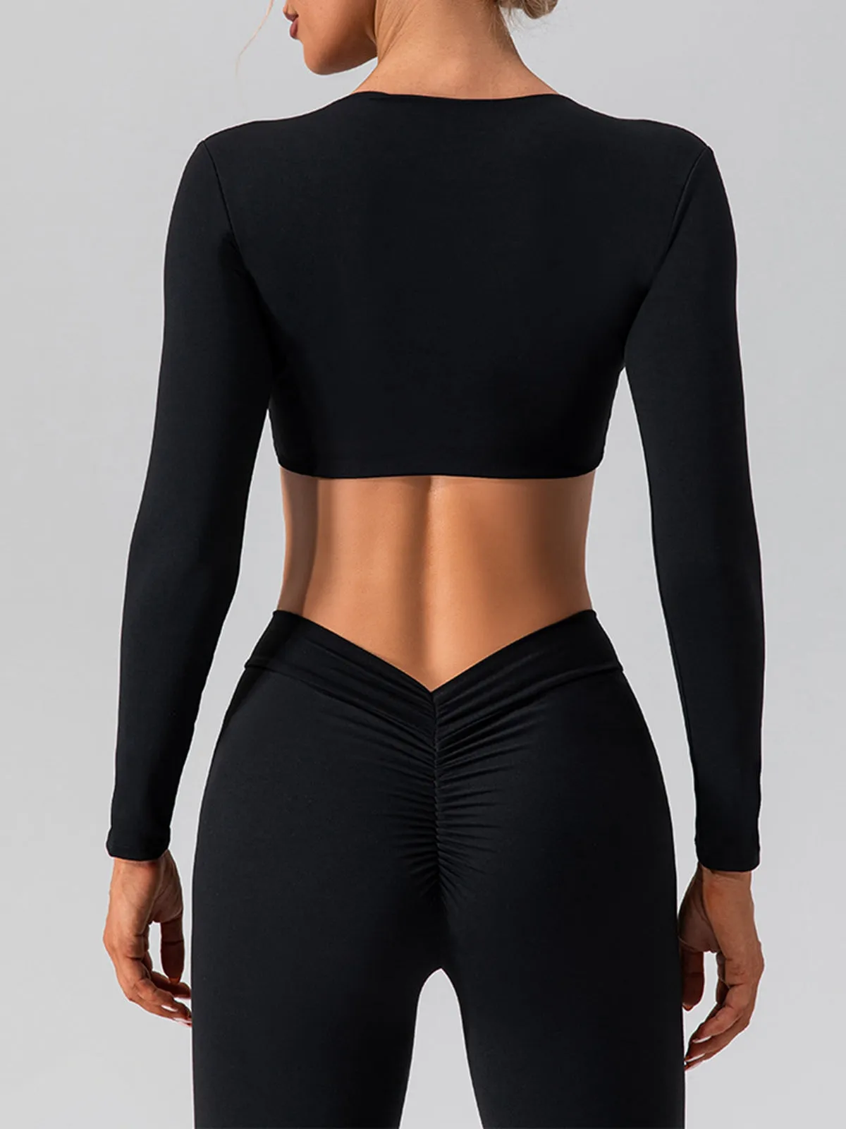 ZASUWA Female Twist Cross Back Deep V Back Tracksuits