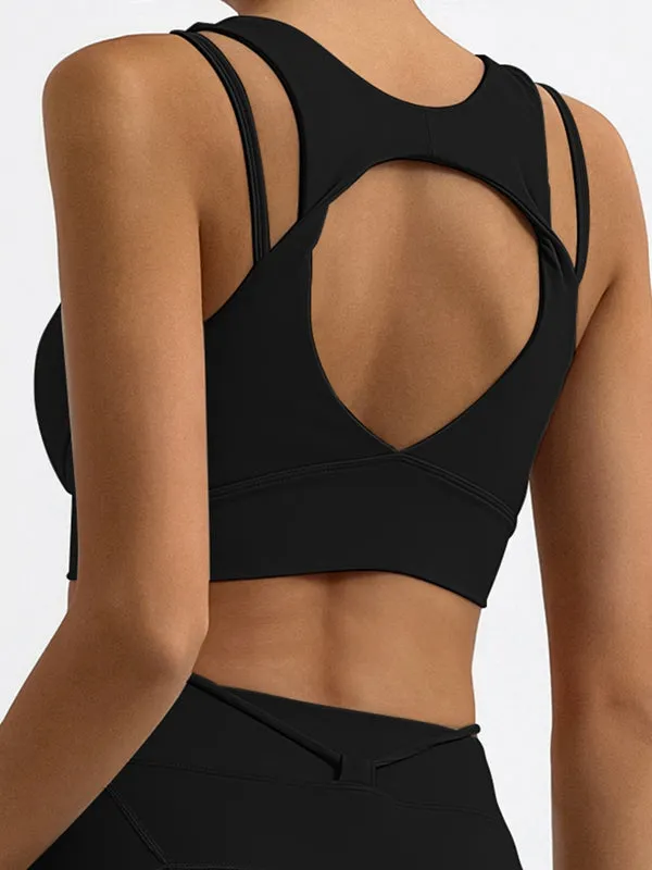 ZASUWA Female Twist Cutout Sports Bras