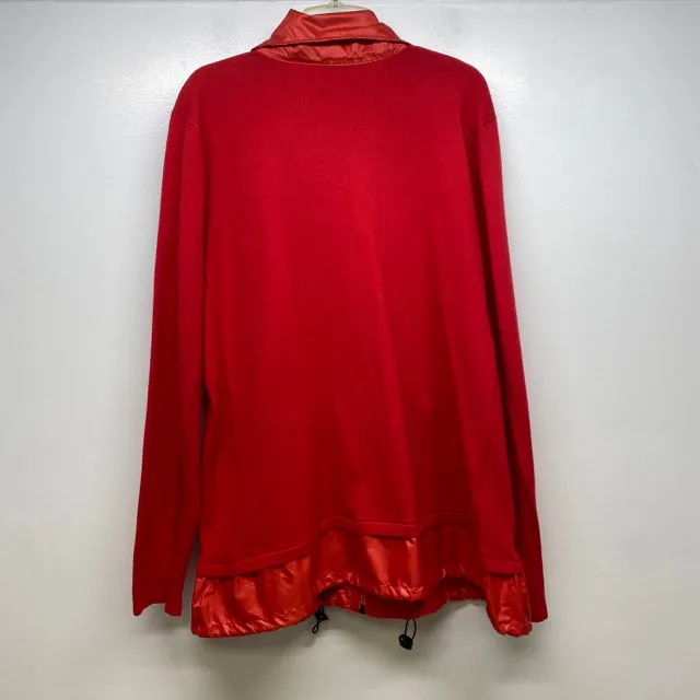 Zenergy By Chico's Women's Size Xl Red Solid Jacket Activewear Top